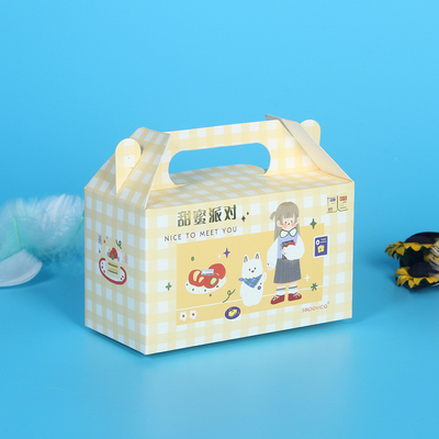 Handheld cake packaging box, paper cup cake packaging box, Snow Meiniang paper box, box printing